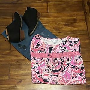 Plus Size Crown & Ivy 2X Bell Sleeve Blouse